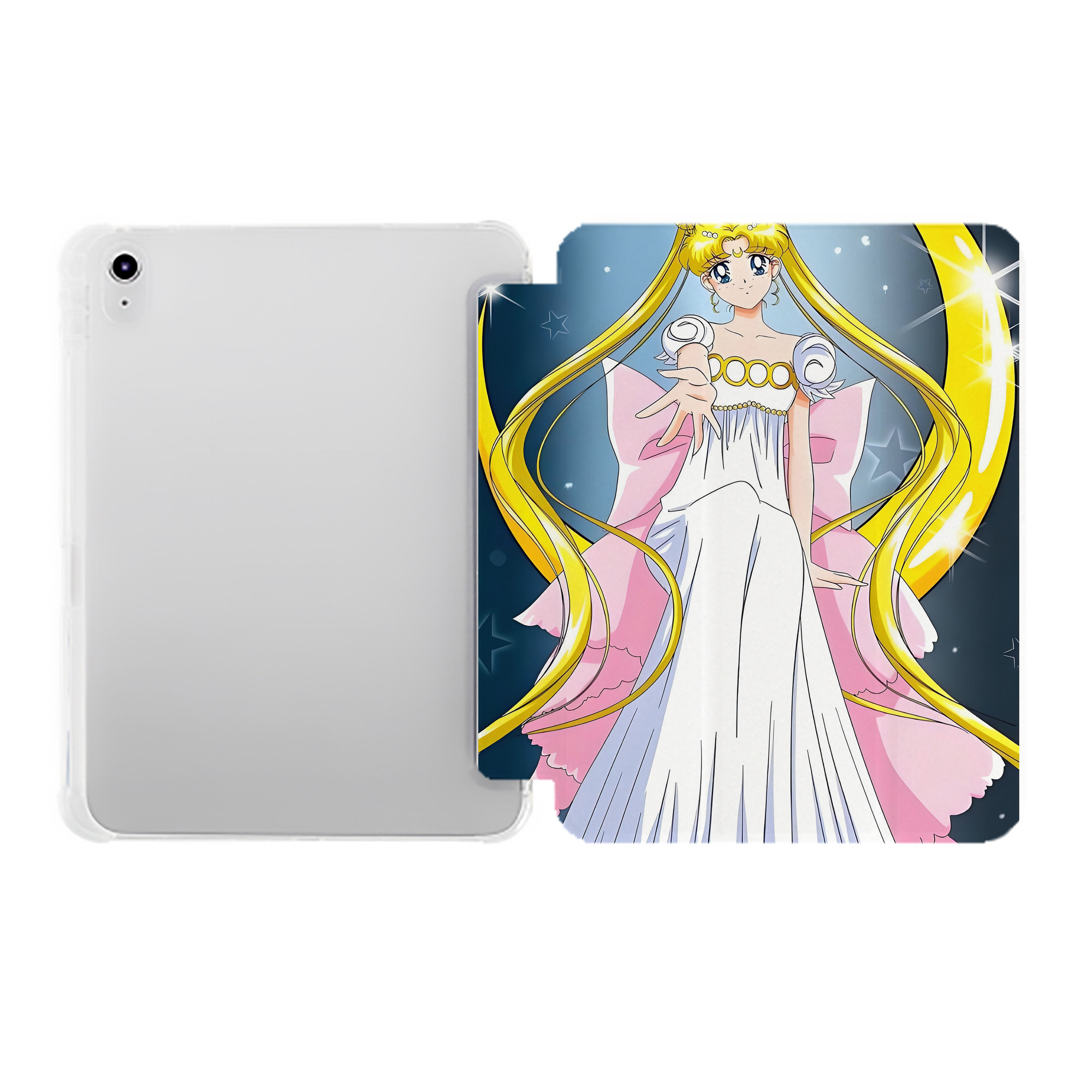 （画像用） 美少女戦士セーラームーン Sailor Moon IPad ケース ペン収納付き 三つ折りスタンド PUレザー×シリコン 対応機種9.5/10.5/10.9インチ